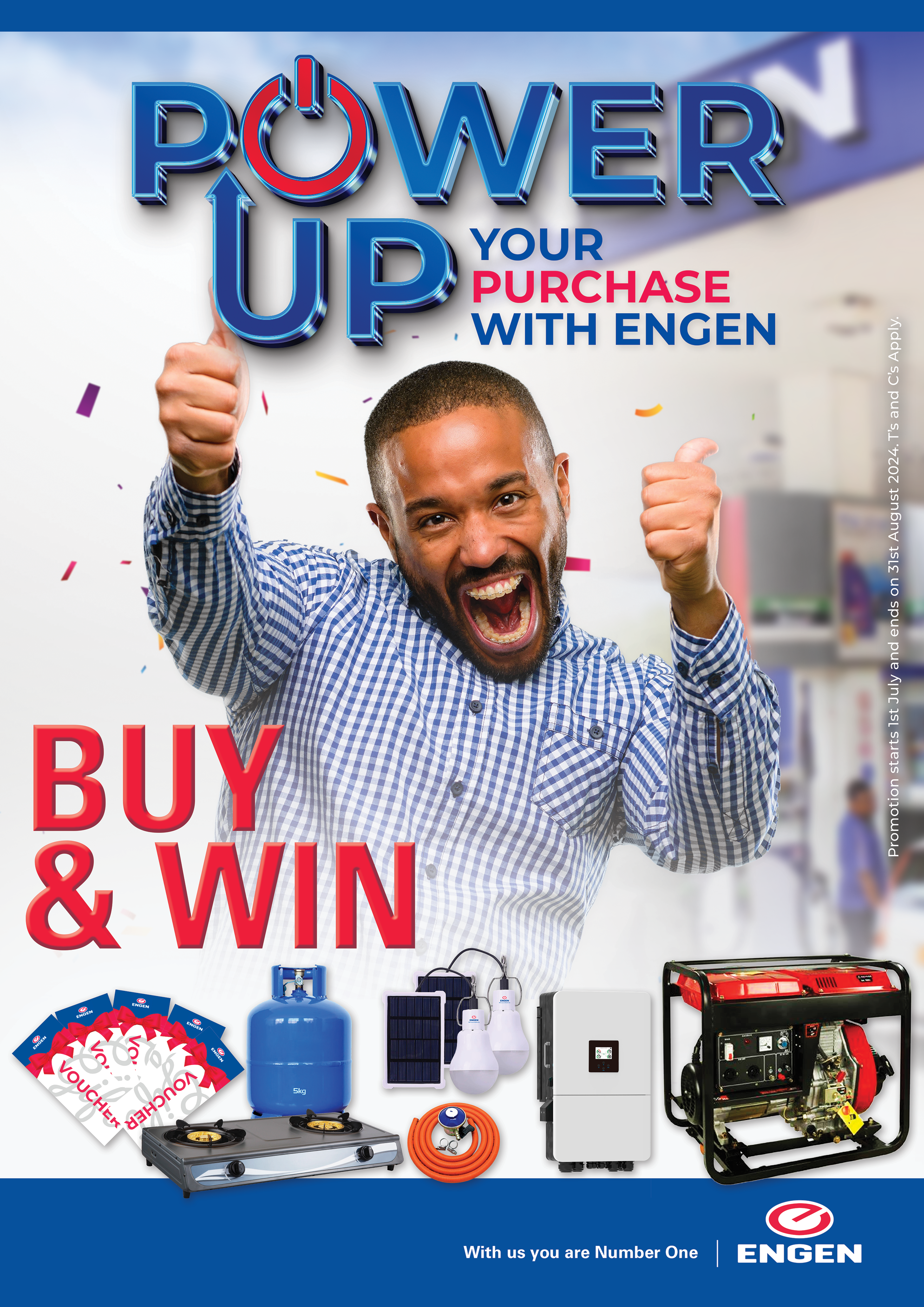 Power up your purchase with Engen. Buy & Win.